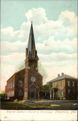 English Lutheran Church and Parsonage Postcard