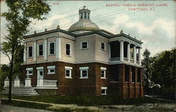 Masonic Temple, Harmony Lodge Postcard
