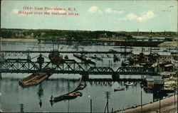 Bridges Over the Seekonk River East Providence, RI Postcard Postcard