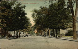 View Down Broadway Postcard