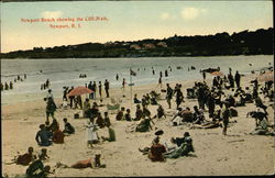 Newport Beach showing the Cliff Walk Postcard