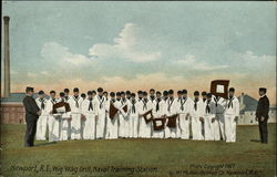 Wig Wag Drill, Naval Training Station Postcard