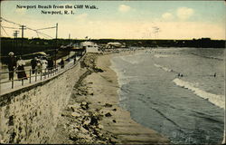 Newport Beach from the Cliff Walk Postcard