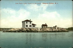 Lime Rock Light, Home of Ida Lewis Newport, RI Postcard Postcard