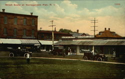 Street Scene at Narragansett Pier Rhode Island Postcard Postcard