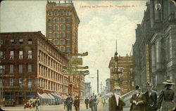 Looking up Dorrance Street Postcard