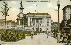 Post Office and Mall Postcard