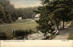 Entrance to Victoria Park Postcard