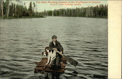 The Deer Hunting Season in the Highlands of Ontario Canada Postcard Postcard