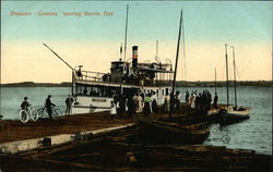 Steamer "Geneva" Leaving Port Postcard