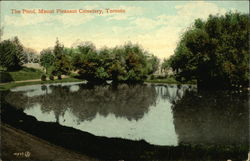 The Pond, Mount Pleasant Cemetery Postcard