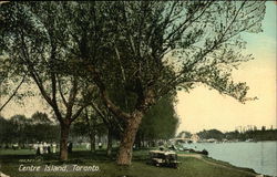 People Strolling Through Park on Centre Island Postcard
