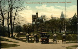 Toronto University, Queen's Park Entrance Postcard