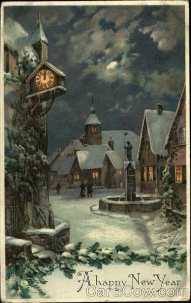 View of Snowy Village New Year's