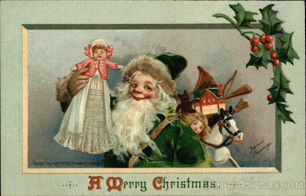 A Merry Christmas with Santa and Toys Frances Brundage