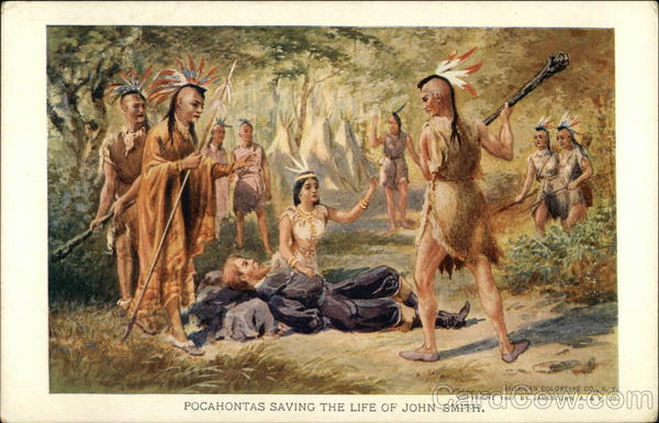 Pocahontas Saving the Life of John Smith Native Americana