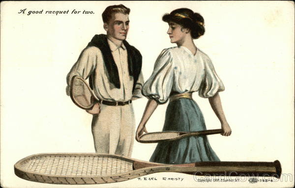 A Good Racquet for Two - A Couple with Tennis Rackets