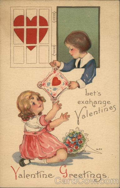 Valentine Greetings-Lets exchange Valentines Children