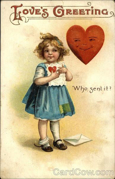 Love's Greeting Valentine - Who Sent It? Ellen Clapsaddle