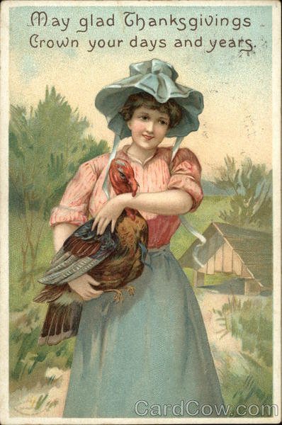 Woman Holding Turkey Turkeys