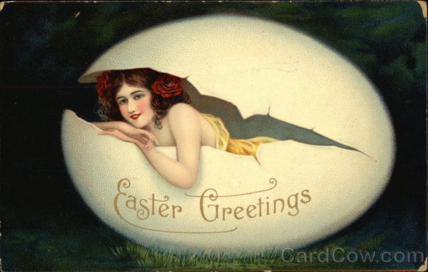 Woman in Yellow in Cracked Egg Eggs