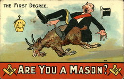 Mason Riding Goat Postcard