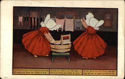 The Sunnbonnet Twins Postcard