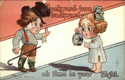 Backward, Turn Backward oh Time in Your Flight Postcard