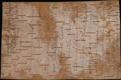 Handwritten Note on Birch Bark Postcard Postcard