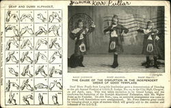 Deaf and Dumb Alphabet Postcard