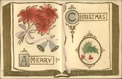 A Merry Christmas with Embossed Book of Poinsettias and Holly A Merry Christmas with Embossed Book of Poinsettias and Holly