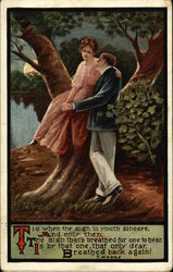 Tis When the Sigh, in Youth Sincere, And only Then, the Sigh That's Breathed for one to Hear Couples Postcard Postcard