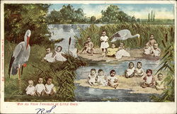 "May All Your Troubles Be Little Ones." Babies Postcard Postcard