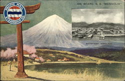 On Board SS Mongolia Postcard