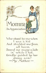 Mother: In Appreciation Women Postcard Postcard