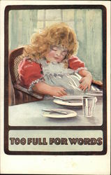 Child Asleep at Table Postcard