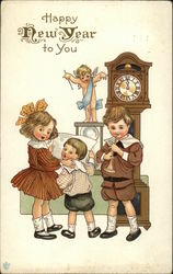 Happy New Year to You Children Postcard Postcard