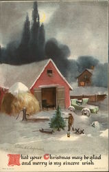 That Your Christmas May be Glad and Merry is my Sincere Wish Postcard