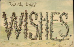 With Best Wishes Large Letter Postcard Postcard