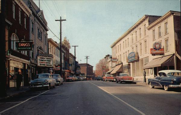 Main Business Section Main Street Looking West, Movie Theatre Walden New York