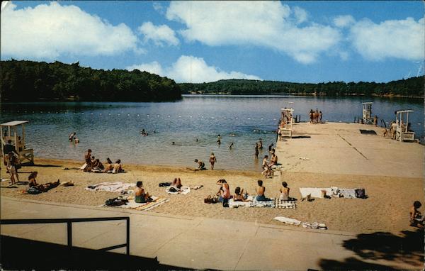 The Beach at Walden Pond - A State Park made famous by Henry D. Thoreau Concord Massachusetts