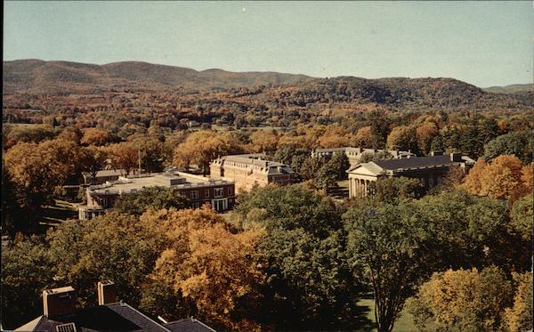 Baxter Hall and the Quadrangle From the Chapel Tower, Williams College Williamstown Massachusetts