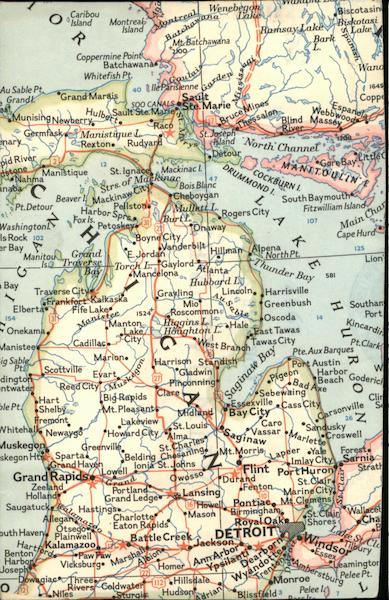 Map of Michigan and Mackinac Island Maps