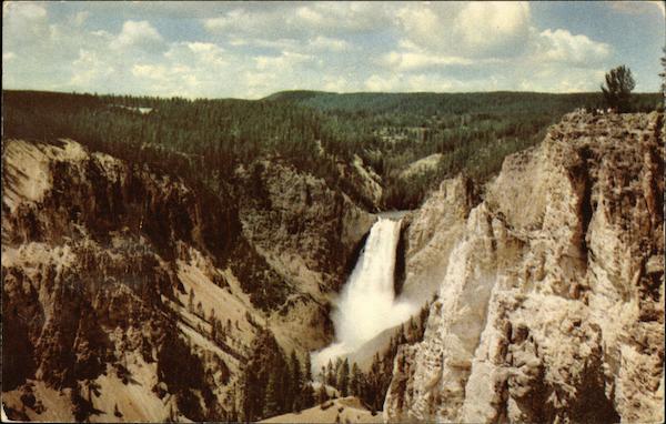 Lower Falls from Moran Point Yellowstone National Park Wyoming