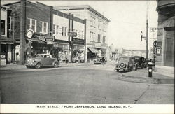 Main Street Port Jefferson, NY Postcard Postcard