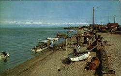 Beach Scene, Kotzebue In The Arctic Alaska Postcard Postcard