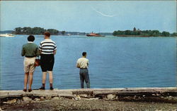 View from Town Dock Showing Shot Bag and Calumet Island, Thousand Islands, on the St. Lawrence River Clayton, NY Postcard Postcard