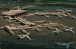 Boston's Logan International Airport-North and International Terminals Postcard