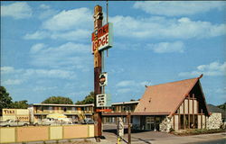 Tiki Lodge Motel Postcard