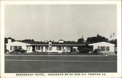 Breezeway Motel Fairfax, VA Postcard Postcard